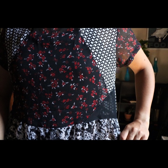 Sheer Patterned Dress - Picture 3 of 4