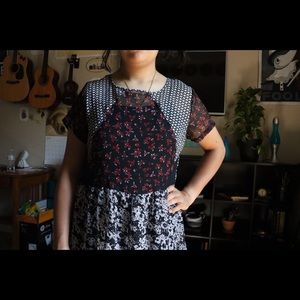 Sheer Patterned Dress