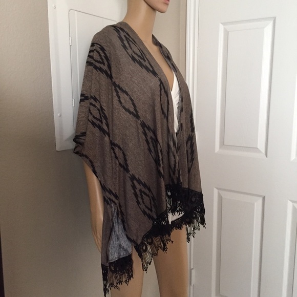 UPTON taupe and black printed cardigan - Picture 5 of 6