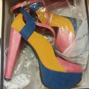 Tropical color heels