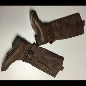 Steve Madden Pegggie leather boots - Cognac color