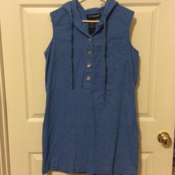 J.G. Hooks Dresses & Skirts - Adorable linen sleeveless romper with hoodie