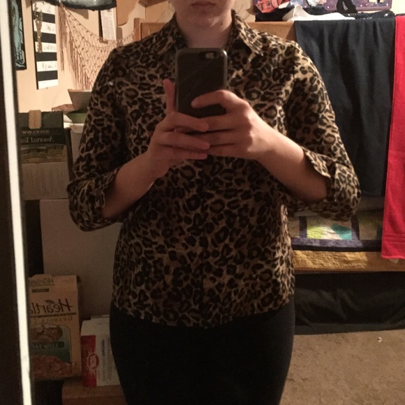 Leopard Button Up Shirt - Picture 2 of 2