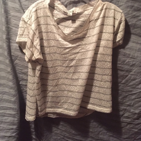 Lacy white striped shirt