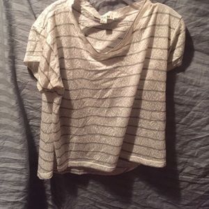 Lacy white striped shirt