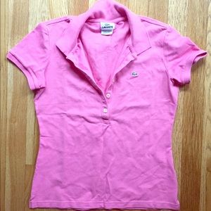 Lacoste polo in pink!  Perfect for summer.