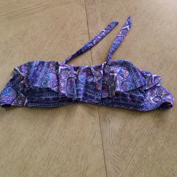 Paisley print bandeau bikini