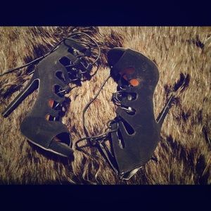 Black Lace Up Bootie