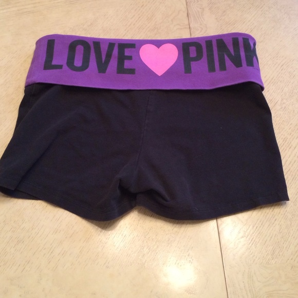 Pink yoga shorts