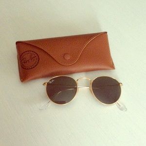 BRAND NEW round metal RayBan sunglasses