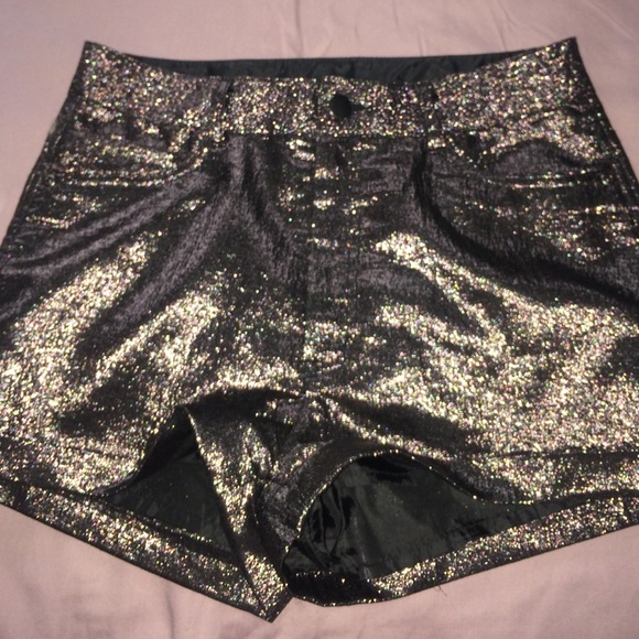PURPLE GRAY SPARKLY HIGH WASTED SHORTS ❗️❗️