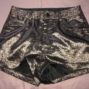 PURPLE GRAY SPARKLY HIGH WASTED SHORTS ❗️❗️