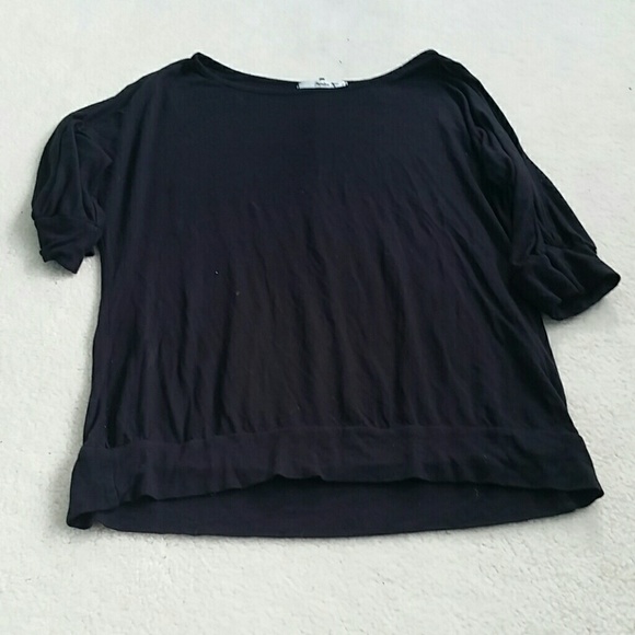 Papaya black cutout shirt