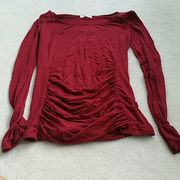 Nordstrom vibrant red shirt