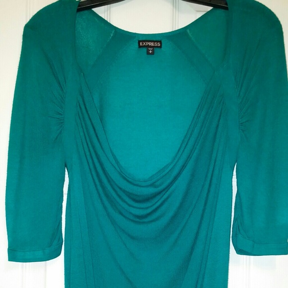 Emerald Green Express Cowl Neck Sweater