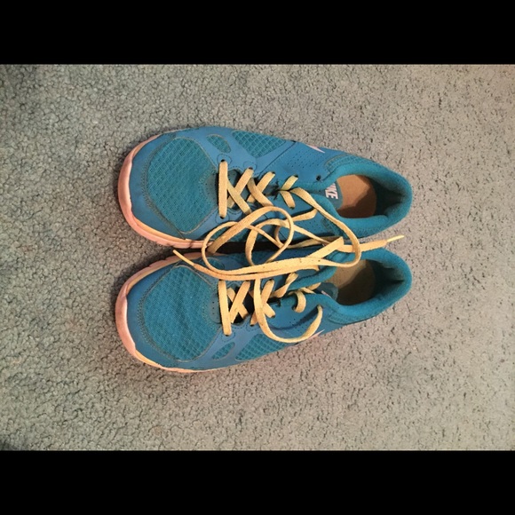 Blue and Green Nikes