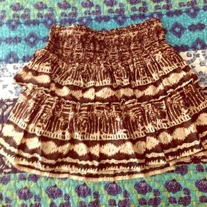 Brown Aztec Forever 21 skirt