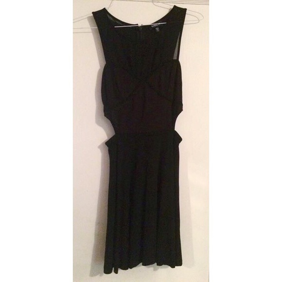 Bebe Black Fit and Flare Side Cut-out Dress - Picture 4 of 4
