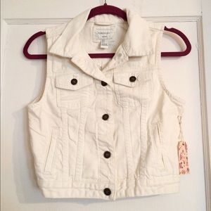 White Denim Vest (new with tags)