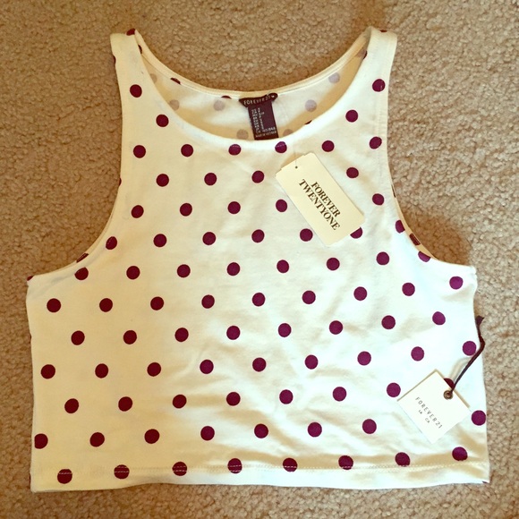 polka dot crop top