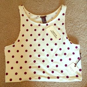polka dot crop top