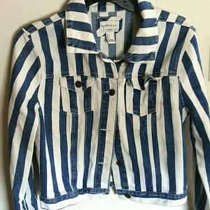 Forever 21 denim striped jacket