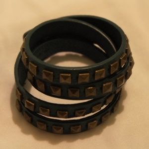 Dark teal studded wrap
