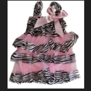 Pink zebra print dress