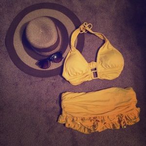 Yellow ruffle Juicy Couture bathing suit