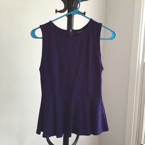 Tops hop Sleeveless Peplum in Purple