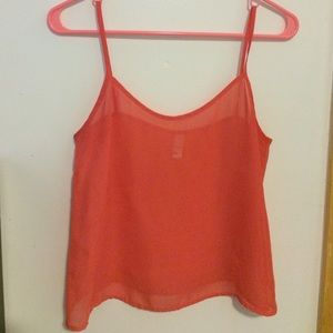 NWOT Chiffon Tank (Orange)