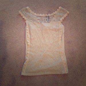 Griege blouse with lace NWT. From Express. Size S