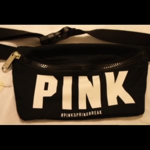 Black fanny pack from pink