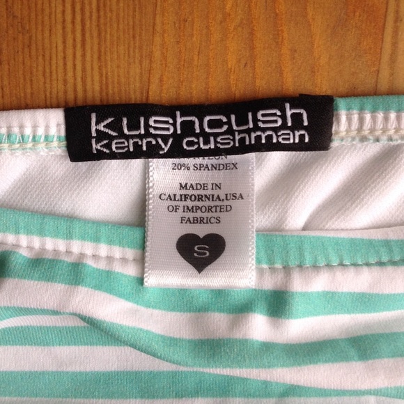 Kushcush white/sea foam green striped bottoms (s) - Picture 2 of 3