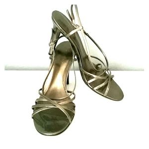 Pewter strappy sandal