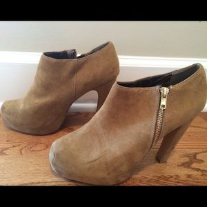 Suede heeled booties