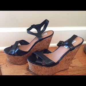 Black Steve Madden wedges
