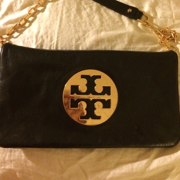 Tory Burch black Reva clutch