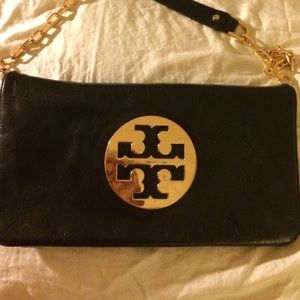 Tory Burch black Reva clutch