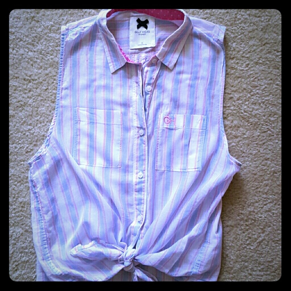 Gilly Hicks Polo Striped Crop Top