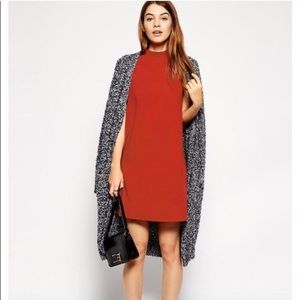 ASOS Sleeveless Shift Dress with High Neck