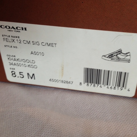 🚫Sold🚫Coach sneakers sz 8.5 - Picture 4 of 4