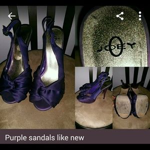 Purple high sandals