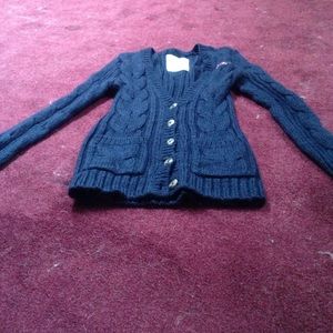 Cable knit  button up sweater