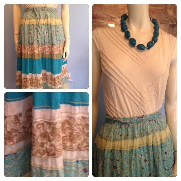 Lane Bryant Boho Multi colored patchwork skirt - Picture 2 of 4