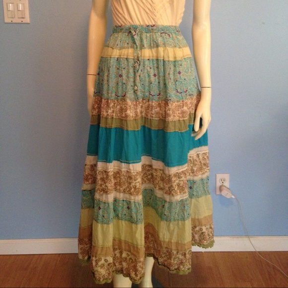 Lane Bryant Boho Multi colored patchwork skirt - Picture 4 of 4