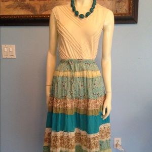 Lane Bryant Boho Multi colored patchwork skirt