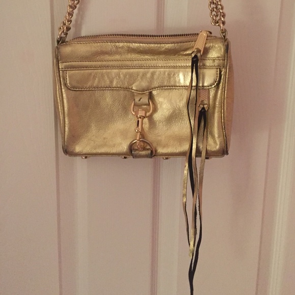 Rebecca Minkoff Gold Mini Mac Bag - Picture 2 of 4