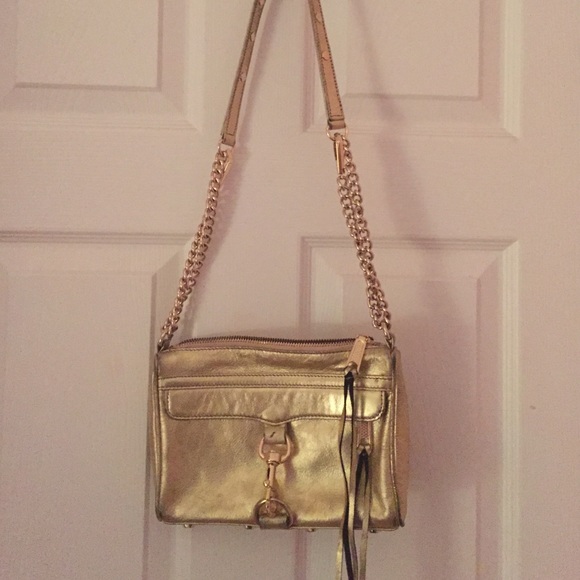 Rebecca Minkoff Gold Mini Mac Bag - Picture 3 of 4