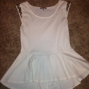 Charlotte Russe Embellished Peplum Top